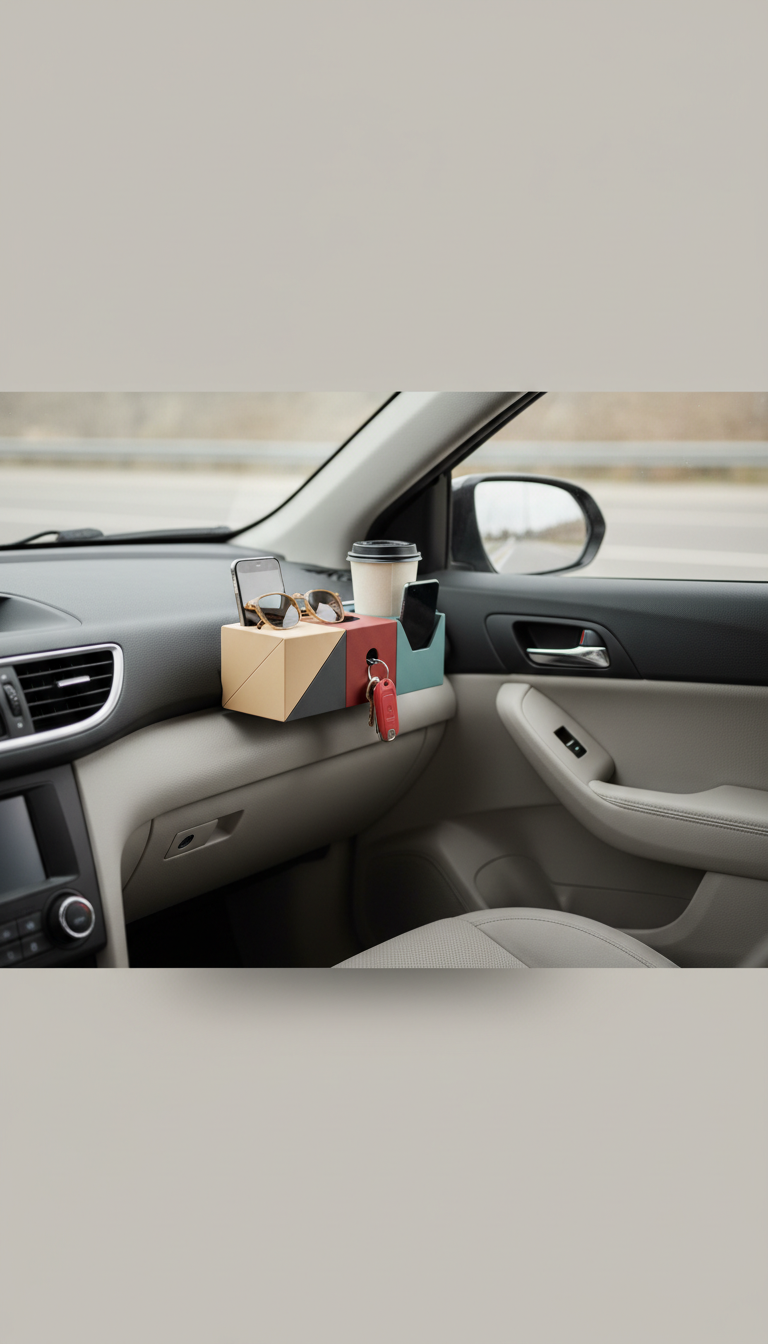 Modular dashboard organizer with slide-out tray